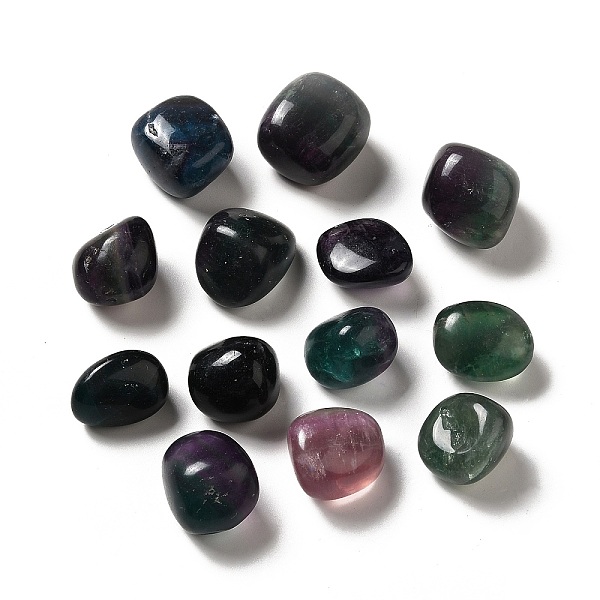 

PandaHall Natural Fluorite Beads, Tumbled Stone, Healing Stones, for Reiki Healing Crystals Chakra Balancing, Vase Filler Gems, No...