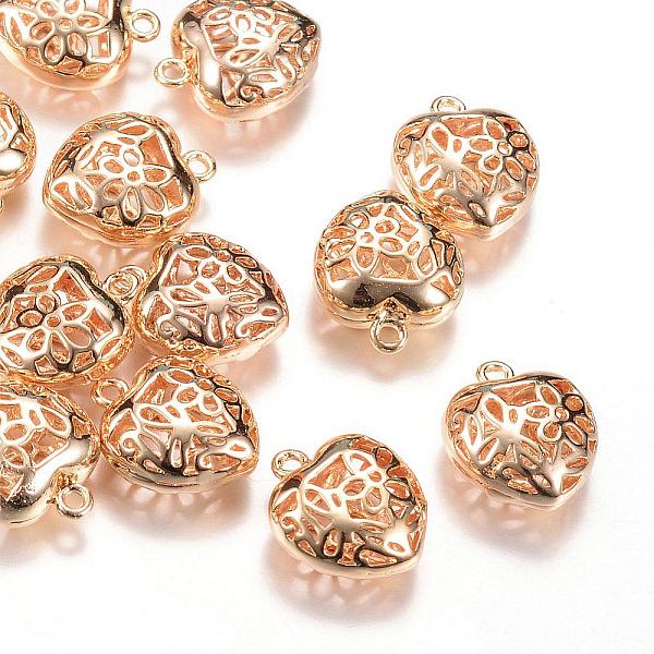 

PandaHall Brass Hollow Charms, Heart, Light Gold, 14.5x12x7mm, Hole: 1.5mm Brass Heart