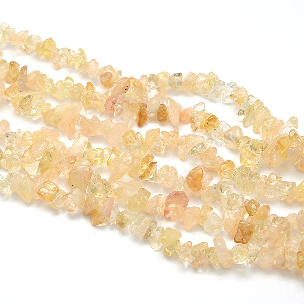 

PandaHall Natural Citrine Beads Strands, Dyed & Heated, Chips, 5~8x5~8mm, Hole: 1mm, about 31.5 inch Citrine Chip