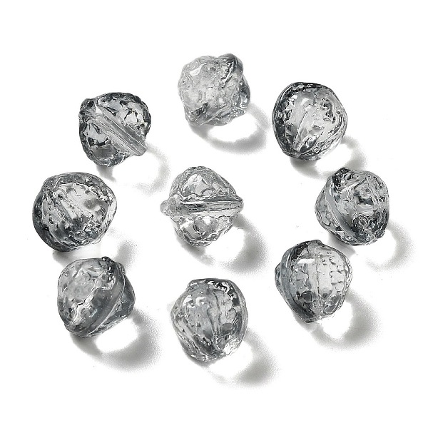 

PandaHall Transparent Glass Beads, Gradient Color, Walnut, Black, 12x13x12mm, Hole: 1.2mm Glass Round Black