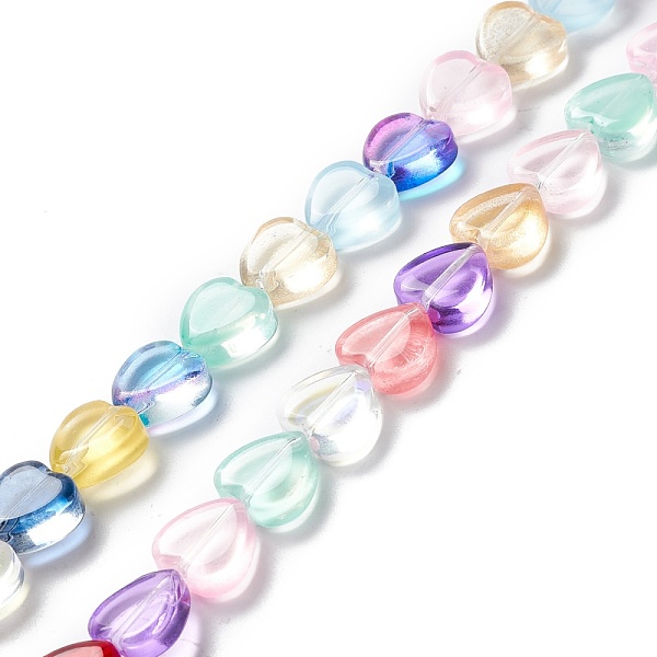 

PandaHall Transparent Glass Beads Strand, Heart, Colorful, 9.5~10x10x3.5~4.5mm, Hole: 0.8~1mm, about 35pcs/strand, 13.15~13.31 inch...