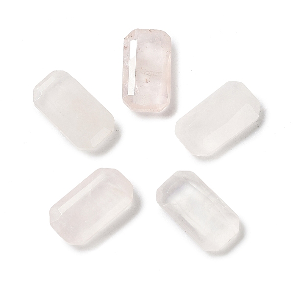 

PandaHall Natural Rose Quartz Cabochons, Faceted Rectangle, 15x8.5x3.6mm Rose Quartz Rectangle