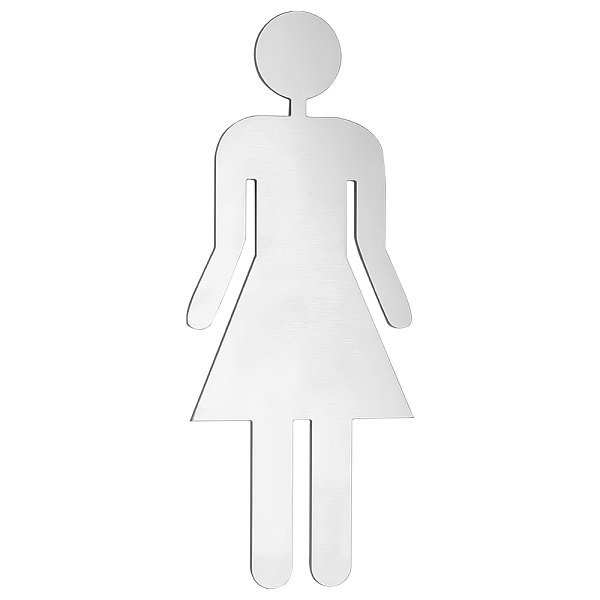 

PandaHall 201 Stainless Steel Toliet Indicators, Gender Signs for Bathroom Restroom, Women Pattern, 200x72x3mm Stainless Steel Human