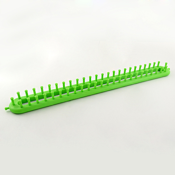 

PandaHall Plastic Spool Knitting Loom for Yarn Cord Knitter, Lime Green, 465x50x30mm Plastic Green