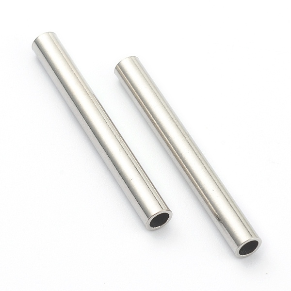 

PandaHall 304 Stainless Steel Beads, Tube Beads, Stainless Steel Color, 35x4mm, Hole: 2.8mm 304 Stainless Steel Tube