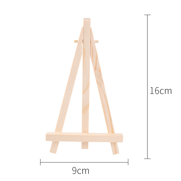 

PandaHall Folding Pine Wood Tabletop Easel, Painting Display Easel, Bisque, 16x8cm Wood Triangle Orange