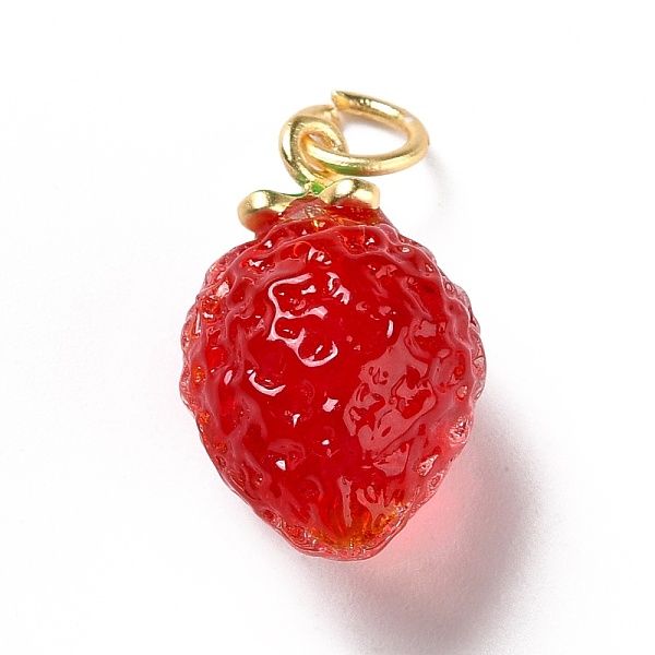 

PandaHall Handmade Lampwork Pendants, with Brass Findings, Cadmium Free & Lead Free, Matte Gold Color, 3D Strawberry, Red, 20x12x11.5mm...