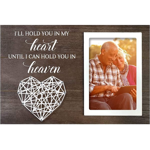 

PandaHall MDF Photo Frame, Rectangle, Dark Gray, Heart Pattern, 200x300mm Wood Heart
