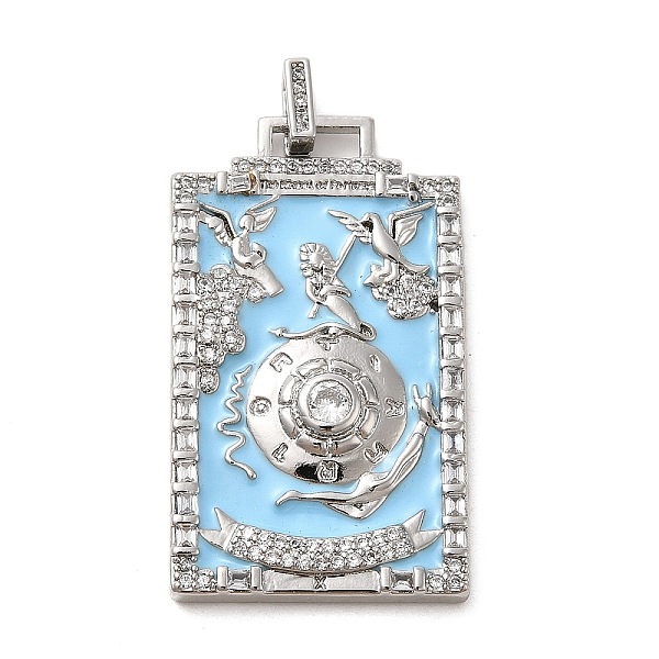 

PandaHall Brass Micro Pave Cubic Zirconia Pendants with Enamel, Tarot, Sky Blue, 39.5x23x2.5mm, Hole: 4.5x2mm Brass+Cubic Zirconia+Enamel...