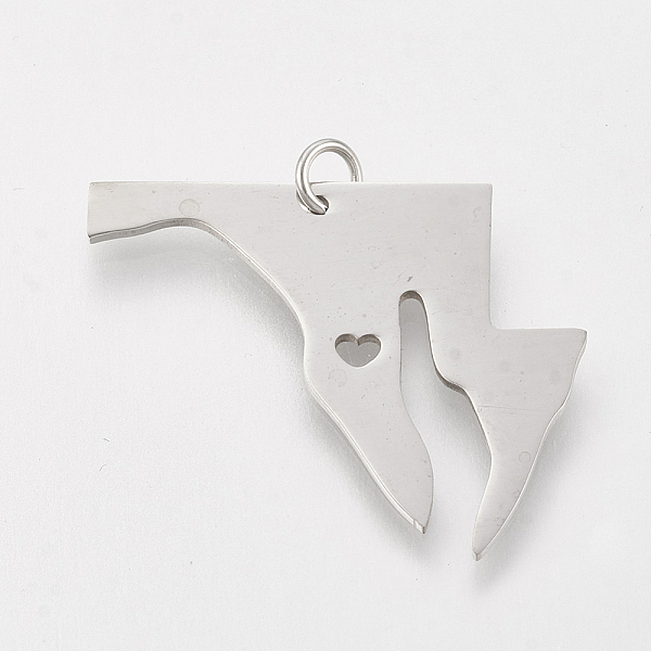 

PandaHall 201 Stainless Steel Pendants, Map of Maryland, Stainless Steel Color, 25x30x1mm, Hole: 3mm 201 Stainless Steel Others