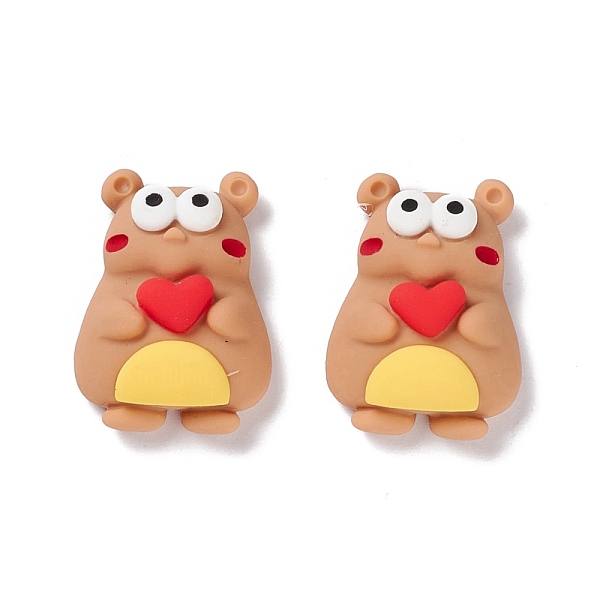 

PandaHall Resin Cabochons, Bear, Camel, 23x17x8.5mm Resin Bear Brown