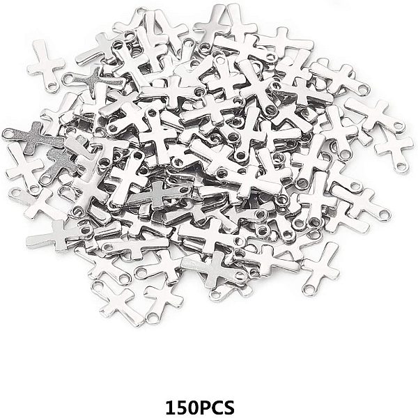 

PandaHall UNICRAFTALE 150pcs Cross Charms Ankh Cross Pendants Stainless Steel Charm 1mm Small Hole Metal Charm Pendants for Women Wen...