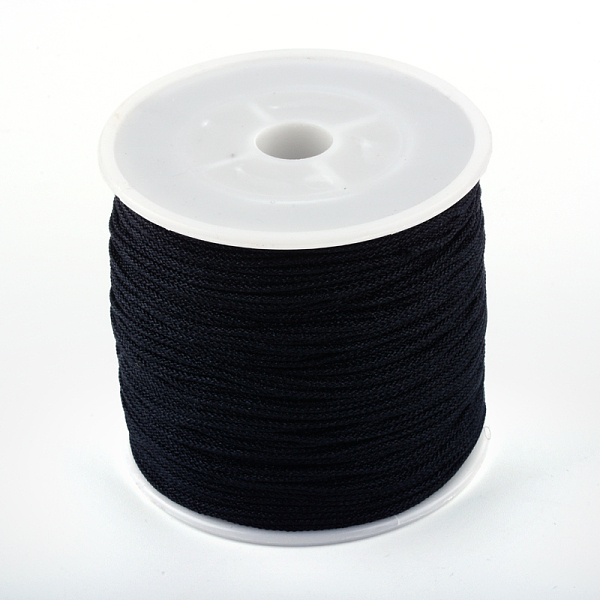 

PandaHall Chinese Knot Nylon Thread, Black, 0.8mm, about 98.42 yards(90m)/roll Nylon Black
