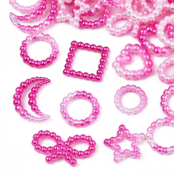 

PandaHall Spray Paint ABS Plastic Cabochons, Star & Square & Ring & Heart & Bowknot, Camel, 10~15x10~18.5x2~3mm ABS Plastic Mixed Shapes..., Brown