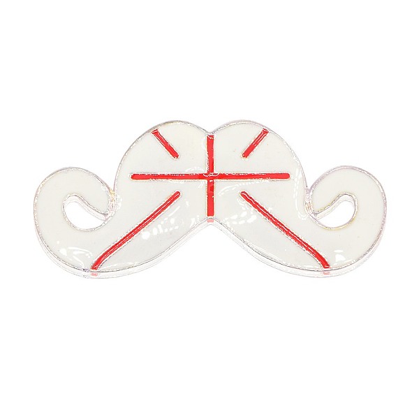 

PandaHall Platinum Alloy Enamel Mustache Pendant Links, White & Red, 25x60x2mm, Hole: 2mm Alloy+Enamel Mustache White