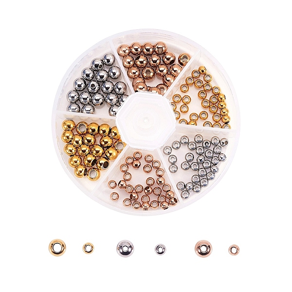 

PandaHall 304 Stainless Steel Beads, Round, Mixed Color, 150pcs/box 304 Stainless Steel Round