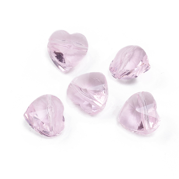 

PandaHall Glass Beads, Faceted, Heart, Mixed Color, 8x8x5.5mm, Hole: 1mm Glass Heart Multicolor