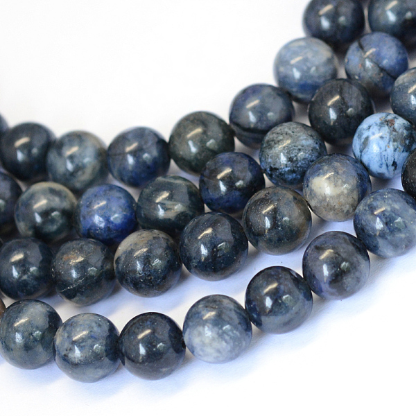 

PandaHall Natural Sodalite Round Bead Strands, 8~8.5mm, Hole: 1mm, about 47pcs/strand, 15.5 inch Sodalite Round
