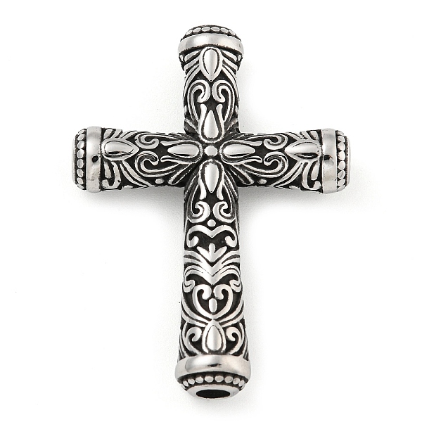

PandaHall 304 Stainless Steel Pendants, Cross Charm, Antique Silver, 45x33x8mm, Hole: 4.5mm 304 Stainless Steel Cross
