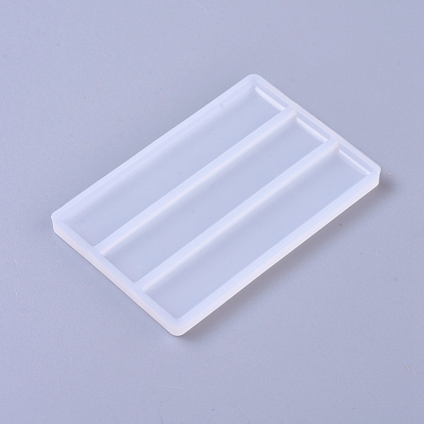 PandaHall Food Grade Silicone Molds, Fondant Molds, For DIY Cake Decoration, Chocolate, Candy, Soap Making, Rectangle Bobby Pin, White...