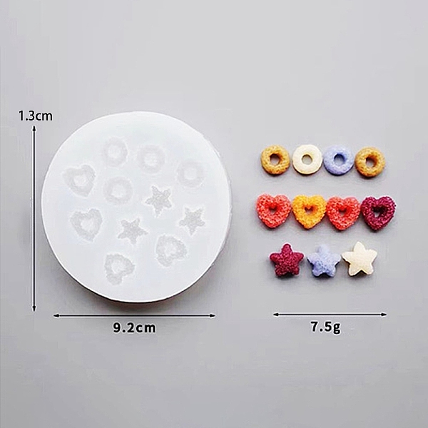 

PandaHall Biscuits DIY Food Grade Silicone Fondant Molds, for Chocolate Candy Making, Mixed Shapes, 92x13mm Silicone Mixed Shapes White