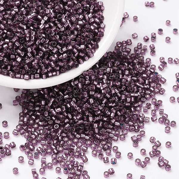 

PandaHall Cylinder Seed Beads, Silver Lined, Round Hole, Uniform Size, Blue Violet, 2x1.5mm, Hole: 0.8mm, about 40000pcs/bag, about 450g/bag...