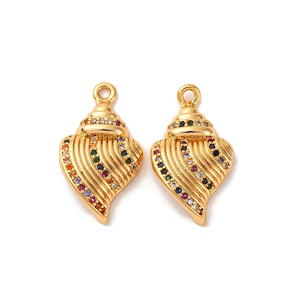 Pendenti in ottone con micro pavé di zirconi cubici