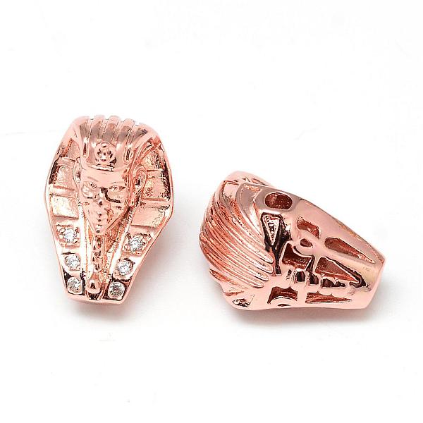 

PandaHall Rack Plating Brass Cubic Zirconia Beads, Long-Lasting Plated, Pharaoh, Rose Gold, 13.5x10.5x9.5mm, Hole: 2mm Brass+Cubic Zirconia...