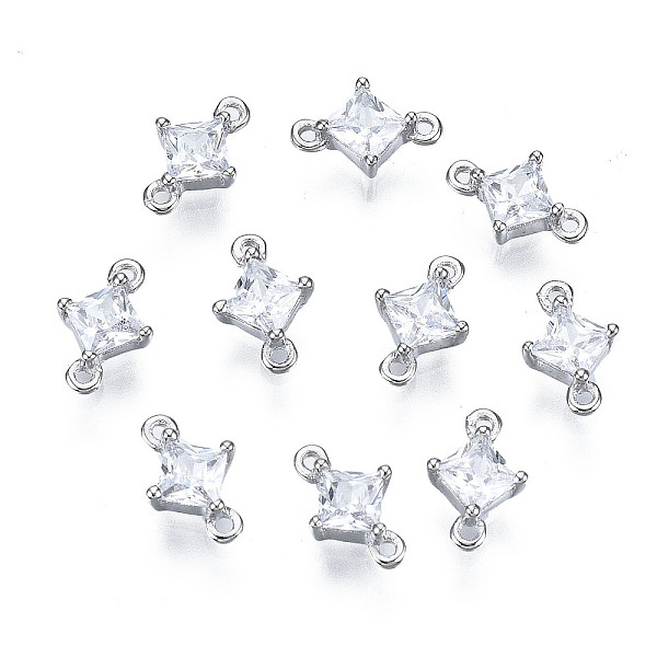 Maillons en zircone cubique en argent sterling plaqué 925 longue durée