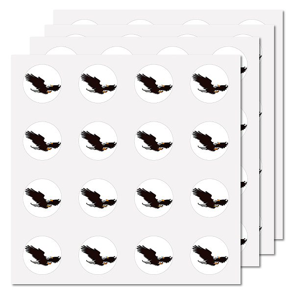 PandaHall CREATCABIN 128Pcs Bald Eagle Stickers Planner Stickers Animal Vinyl Decals Waterproof for Water Bottle Craft DIY Laptop Phone...