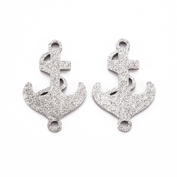 

PandaHall 201 Stainless Steel Link Connectors, Textured, Laser Cut, Anchor, Stainless Steel Color, 21x13x1mm, Hole: 1.6mm 201 Stainless...