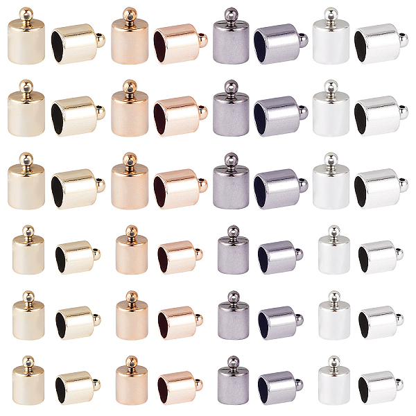 

PandaHall CCB Plastic Cord Ends, End Caps, Column, Mixed Color, 11~14.5x8~10mm, Hole: 1.2~1.4mm, Inner Diameter: 6~8mm, 240pcs/box Plastic