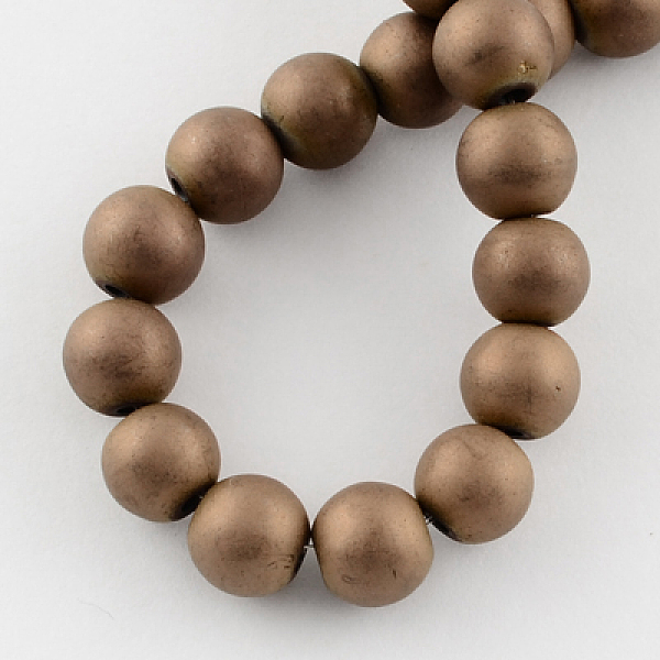 

PandaHall Non-magnetic Synthetic Hematite Beads Strands, Frosted, Grade A, Round Beads for Bracelet Making, Copper Plated, 4mm, Hole: 1mm...