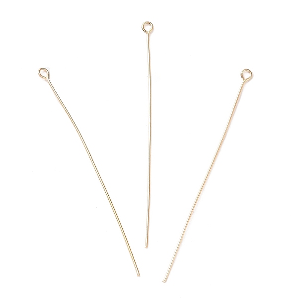 

PandaHall Iron Eye Pins, for Jewelry Making, Golden, 18 Gauge, 71.5~72.5x3.5x1mm, Hole: 2mm, about 1785pcs/500g Iron