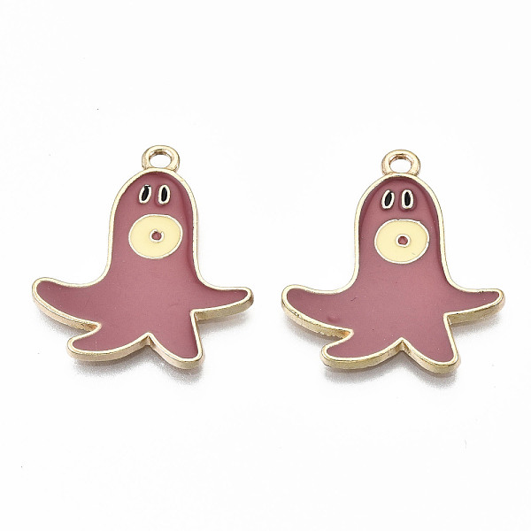 

PandaHall Alloy Enamel Pendants, Cadmium Free & Lead Free, Octopus, Light Gold, Rosy Brown, 23.5x21.5x1mm, Hole: 1.8mm Alloy+Enamel Other...