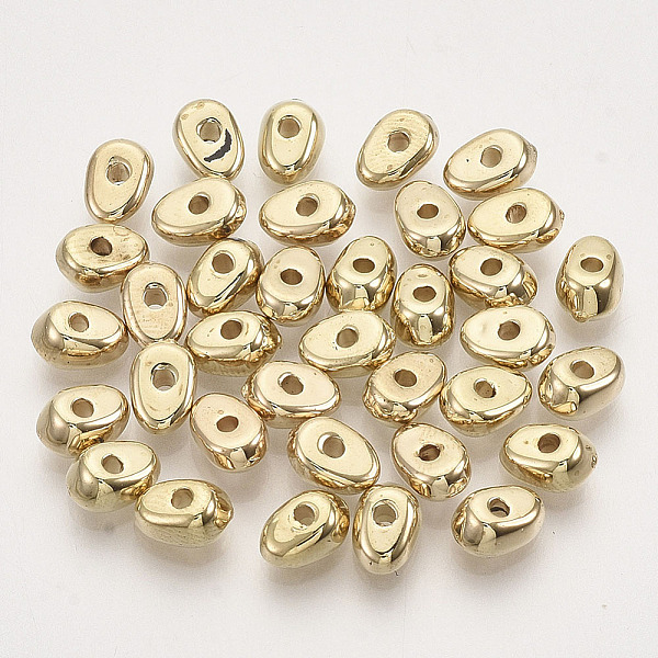 

PandaHall CCB Plastic Beads, Teardrop, Golden, 7x4.5x3.5mm, Hole: 1.2mm, about 270pcs/20g Plastic Teardrop