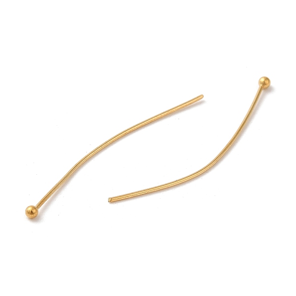 

PandaHall 304 Stainless Steel Ball Head Pins, Golden, 40mm, Pin: 0.7mm, Head: 2mm 304 Stainless Steel