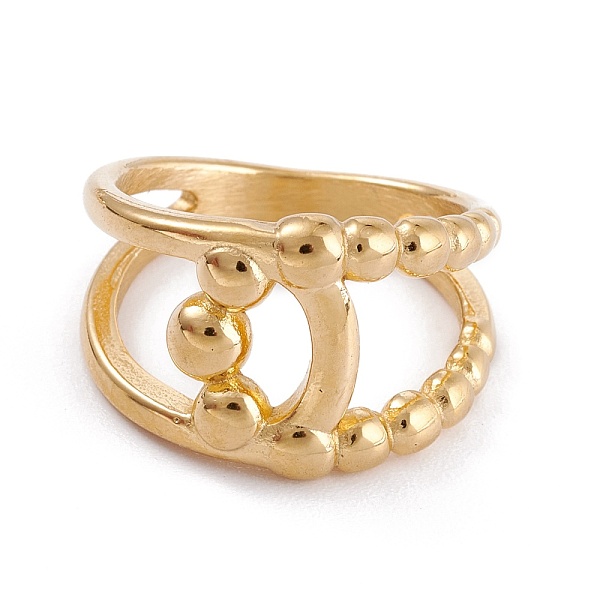 

PandaHall Ion Plating(IP) Unisex 304 Stainless Steel Finger Rings, Round Shape, Golden, Size 7, 3.5~14.5mm, Inner Diameter: 17.3mm 304...
