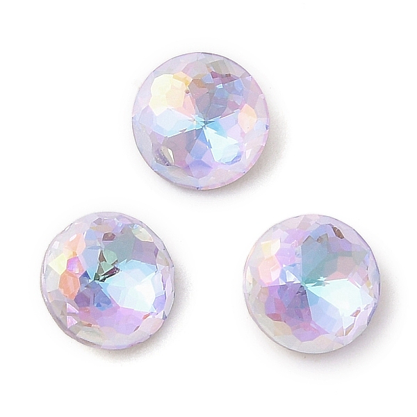 

PandaHall Glass Rhinestone Cabochons, Flat Back & Back Plated, Faceted, Diamond, Vitrail Light, 8x4.5mm Glass Rhinestone Diamond Purple