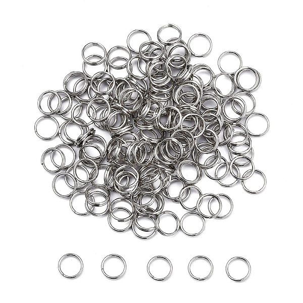 

PandaHall 304 Stainless Steel Split Rings, Double Loops Jump Rings, Stainless Steel Color, 8x1.5mm 304 Stainless Steel Ring