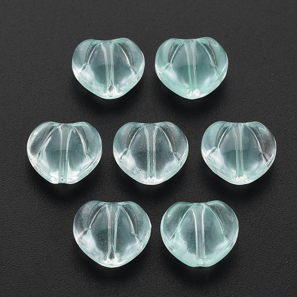 

PandaHall Transparent Glass Beads, Heart, Pale Turquoise, 10.5x12x6.5mm, Hole: 1mm Glass Heart