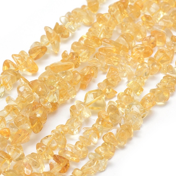 

PandaHall Natural Citrine Beads Strands, Grade A, Dyed & Heated, Chip, 5~8mm, Hole: 0.8mm, about 16 inch(40.6cm) Citrine Chip