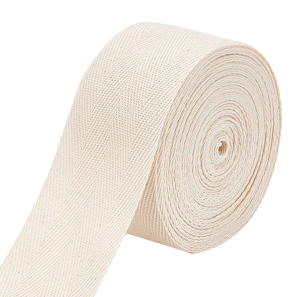 

PandaHall BENECREAT 10.94 Yards Beige Herringbone Cotton Twill Tape Ribbon, 50mm Wide Soft Natural Webbing Tape Roll for DIY Craft Sewing..., Gold