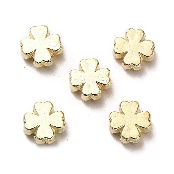 

PandaHall CCB Plastic Beads, Clover, Golden, 7.5x7.5x3mm, Hole: 1.6mm Plastic Clover