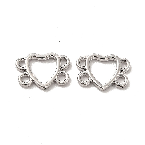 

PandaHall Alloy Multi-Strand Links, Long-Lasting Plated, Cadmium Free & Lead Free, Heart, Platinum, 10x13.5x2mm, Hole: 1.2mm & 1.8mm Alloy...
