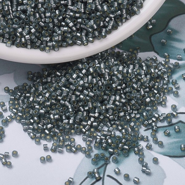 

PandaHall MIYUKI Delica Beads, Cylinder, Japanese Seed Beads, 11/0, (DB0697) Dyed Semi-Frosted Silver Lined Gray, 1.3x1.6mm, Hole: 0.8mm...