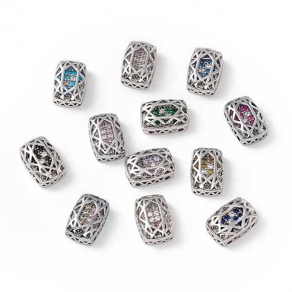 

PandaHall Eco-friendly Brass Micro Pave Cubic Zirconia Multi-strand Links, Rack Plating, Cadmium Free & Lead Free, Rectangle, Platinum..., Multicolor