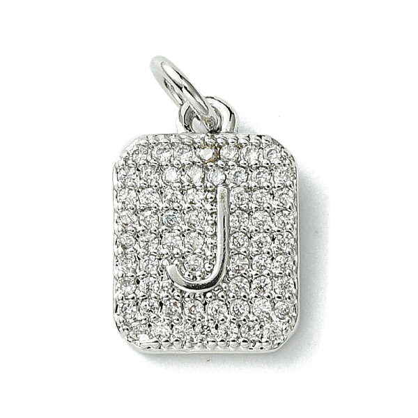

PandaHall Rack Plating Brass Micro Pave Clear Cubic Zirconia Charms, Long-Lasting Plated, Lead Free & Cadmium Free, Rectangle with Letter...