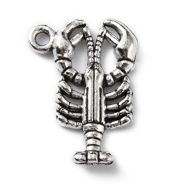 

PandaHall Tibetan Style Alloy Pendants, Langoustine, Antique Silver, 22x15.5x2mm, Hole: 1.6mm Alloy Others