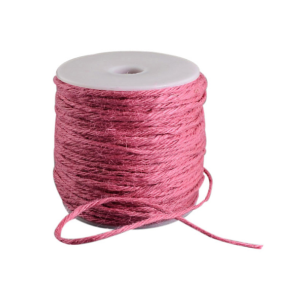 

PandaHall Colored Jute Cord, Jute String, Jute Twine, 3-Ply, for Jewelry Making, Indian Red, 2mm, about 109.36 yards(100m)/roll Jute Red